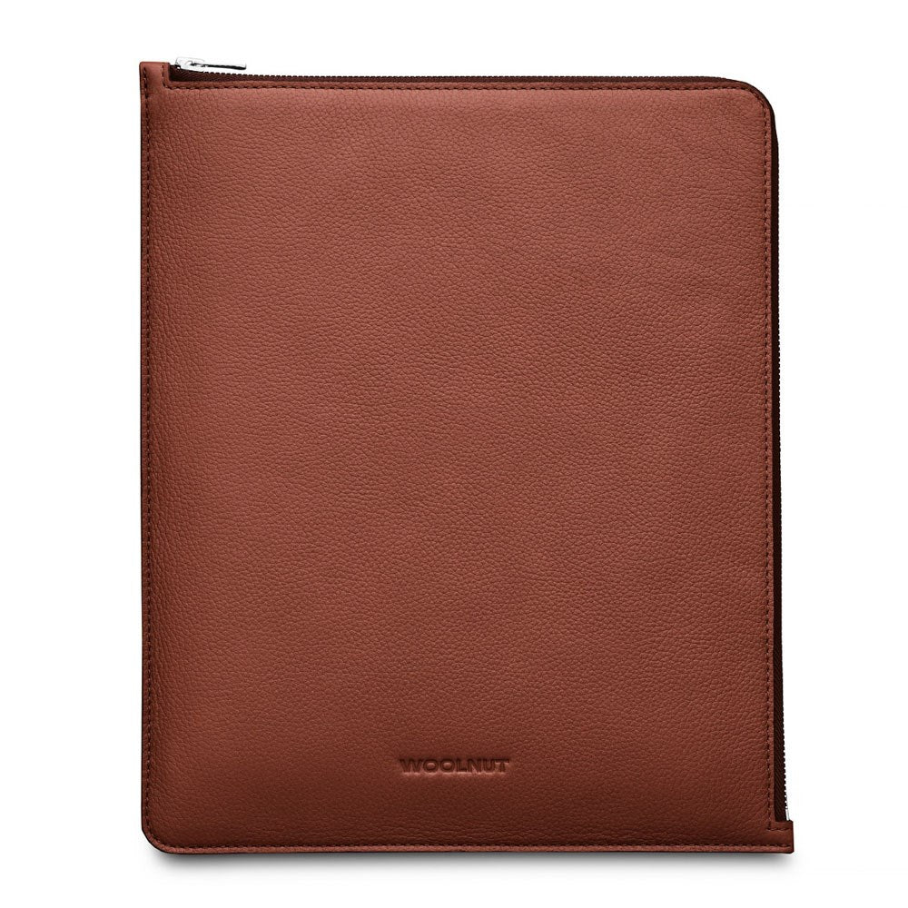 Woolnut iPad / Tablet (26.5 x 32.5 cm) Äkta Läder Folio Sleeve - Brun