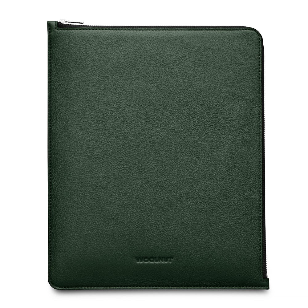 Woolnut iPad / Tablet (26.5 x 32.5 cm) Äkta Läder Folio Sleeve - Grön