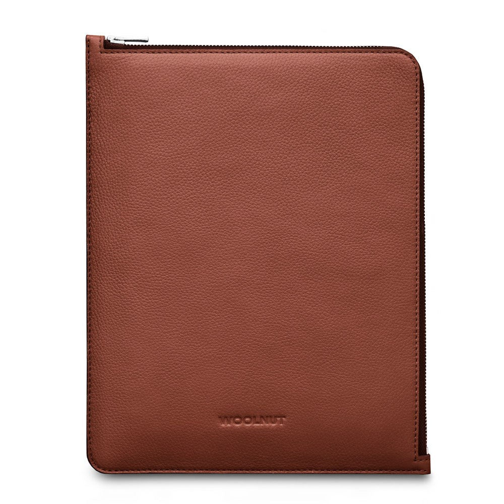 Woolnut iPad / Tablet (23 x 29 cm) Äkta Läder Folio Sleeve - Brun