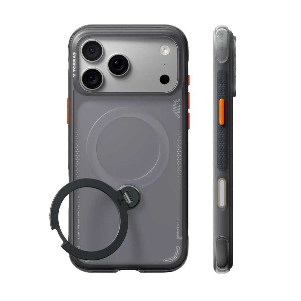 iPhone 18 Pro Max / 17 Pro Max TORRAS Ostand Q3 Air Skal - MagSafe Kompatibel - Svart