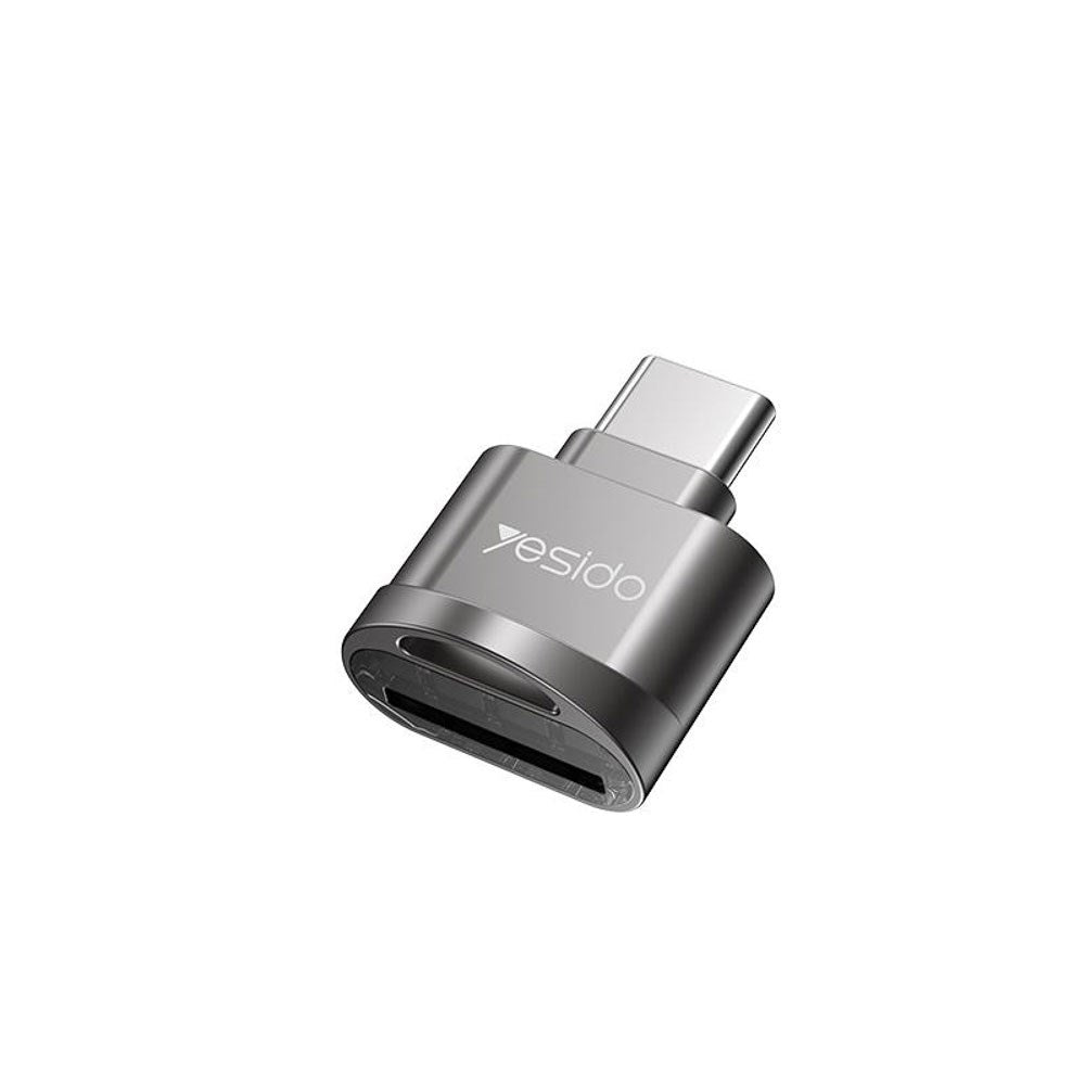 Yesido MicroSD Kortläsar Adapter m. USB-C – Grå