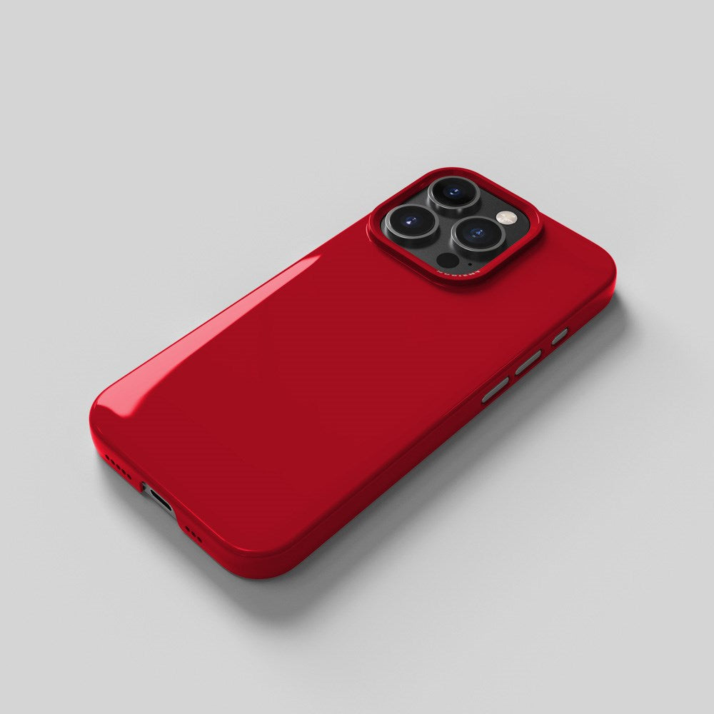 iPhone 16 Pro Nudient Thin Case Skal - MagSafe-Kompatibelt - Cherry Red Gloss