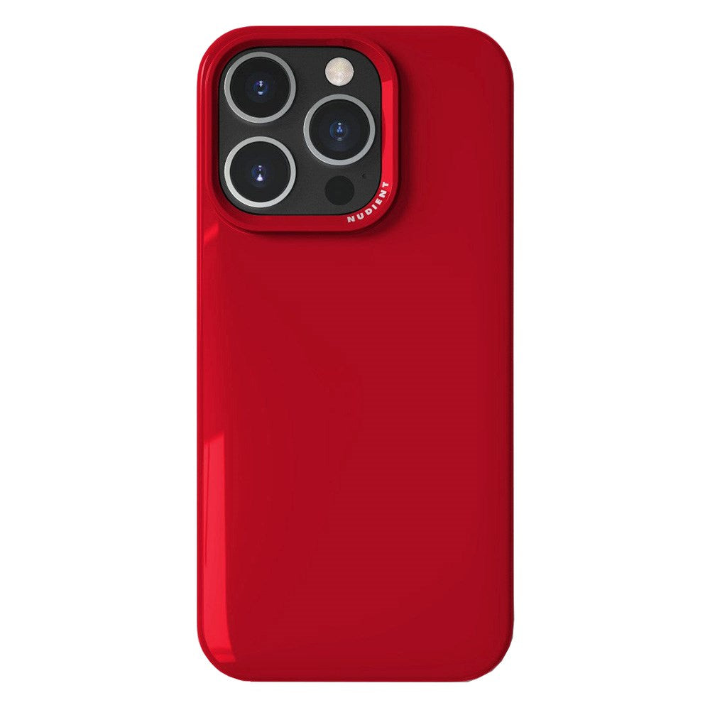 iPhone 16 Pro Nudient Thin Case Skal - MagSafe-Kompatibelt - Cherry Red Gloss