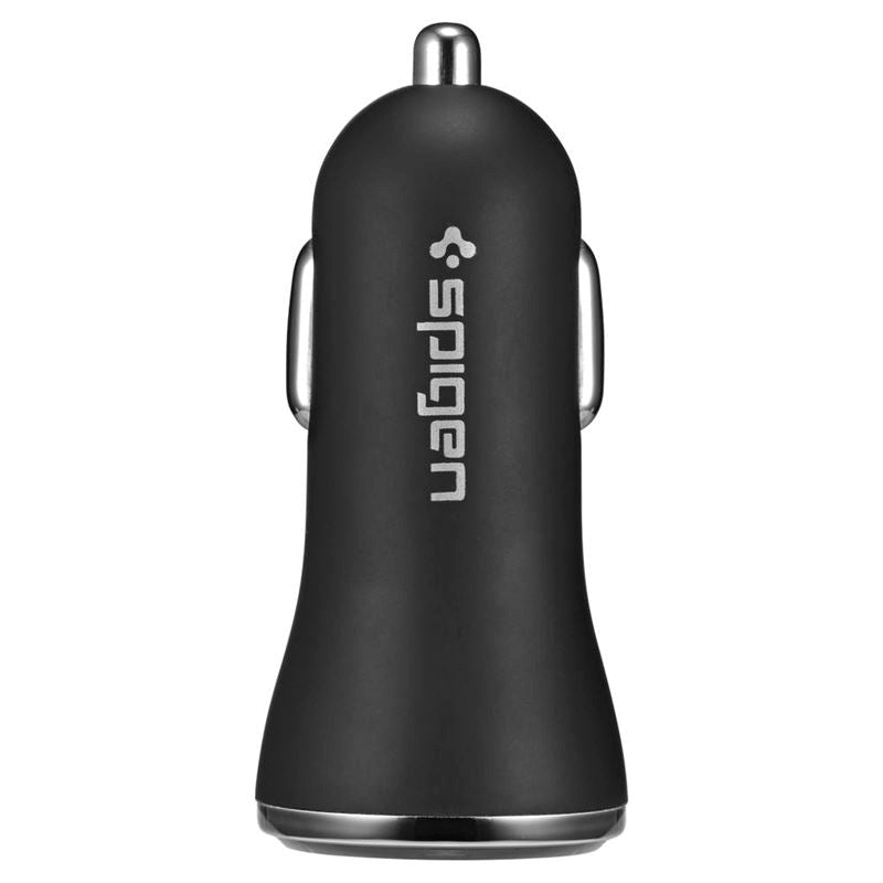 Spigen F27QC Billaddare 2x USB-A 12W m. QC 3.0 - Svart