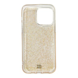 iPhone 14 Pro Max Joy Case Hybrid Glitter Skal - Genomskinligt / Guld