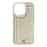 iPhone 13 Pro Joy Case Hybrid Glitter Skal - Genomskinligt / Guld