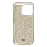 iPhone 13 Pro Joy Case Hybrid Glitter Skal - Genomskinligt / Guld