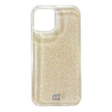 iPhone 12 / 12 Pro Joy Case Hybrid Glitter Skal - Genomskinligt / Guld