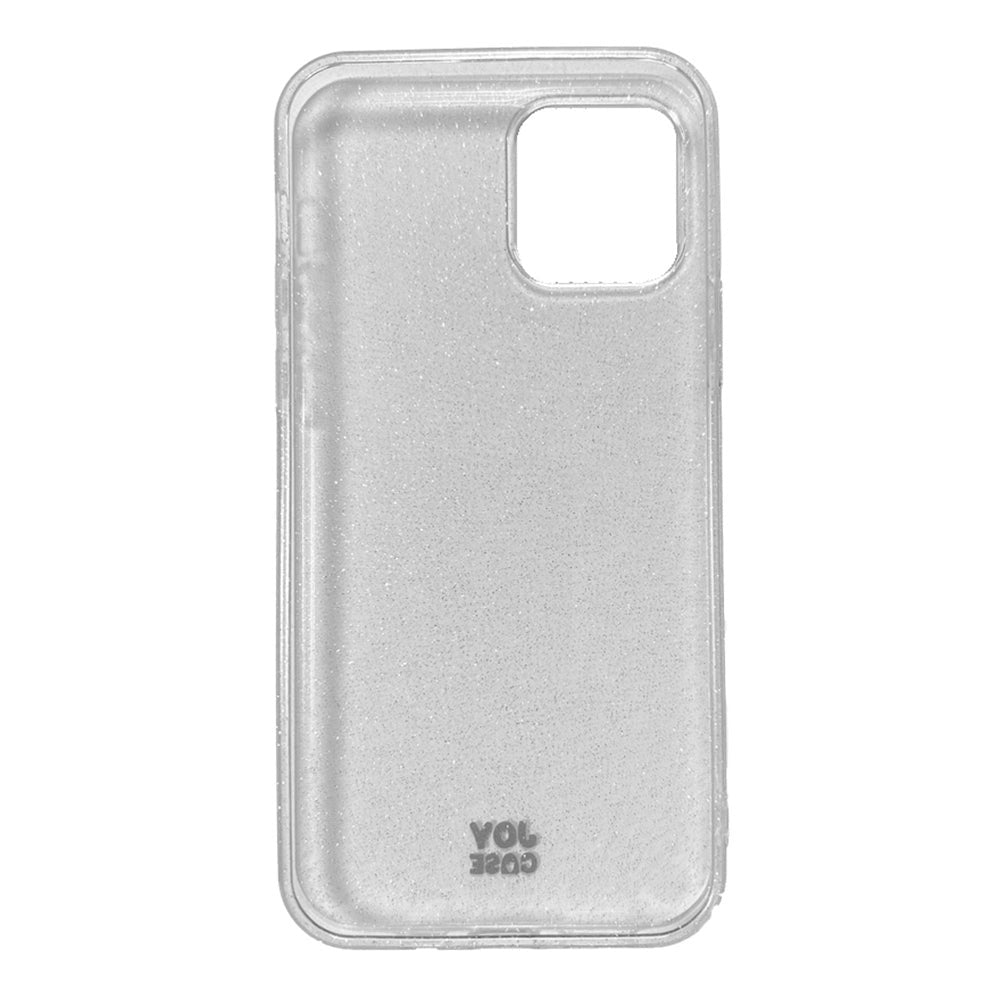 iPhone 12 / 12 Pro Joy Case Flexibelt Plast Skal med Glitter - Genomskinlig / Silver