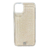 iPhone 11 Pro Max Joy Case Hybrid Glitter Skal - Genomskinligt / Guld