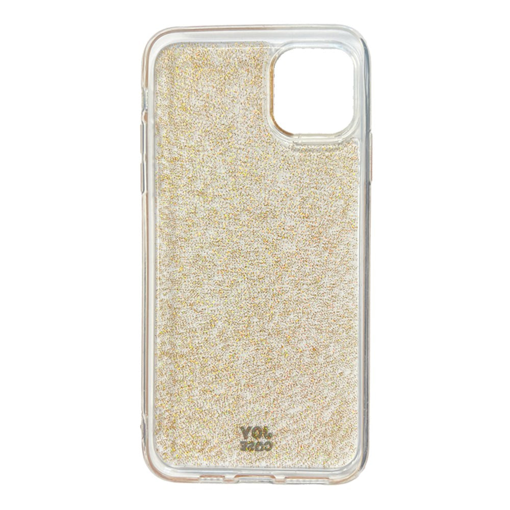 iPhone 11 Pro Max Joy Case Hybrid Glitter Skal - Genomskinligt / Guld