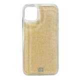 iPhone 11 Joy Case Hybrid Glitter Skal - Genomskinligt / Guld