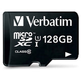 Verbatim Premium MicroSDXC Class 10 Memory Card m. 128 GB & kameraadapter