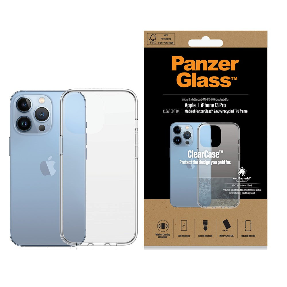 iPhone 13 Pro PanzerGlass ClearCase Skal - Antibakteriellt - Transparent