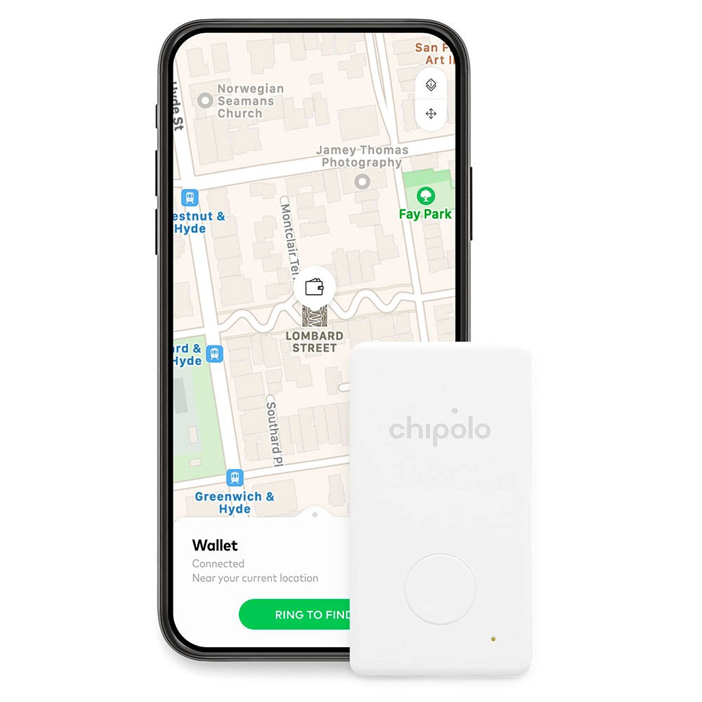 Chipolo CARD - Bluetooth GPS Tracker - Vit