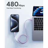 Aukey CB-SCC101 100W USB-C till USB-C-Kabel - 1m - Lila