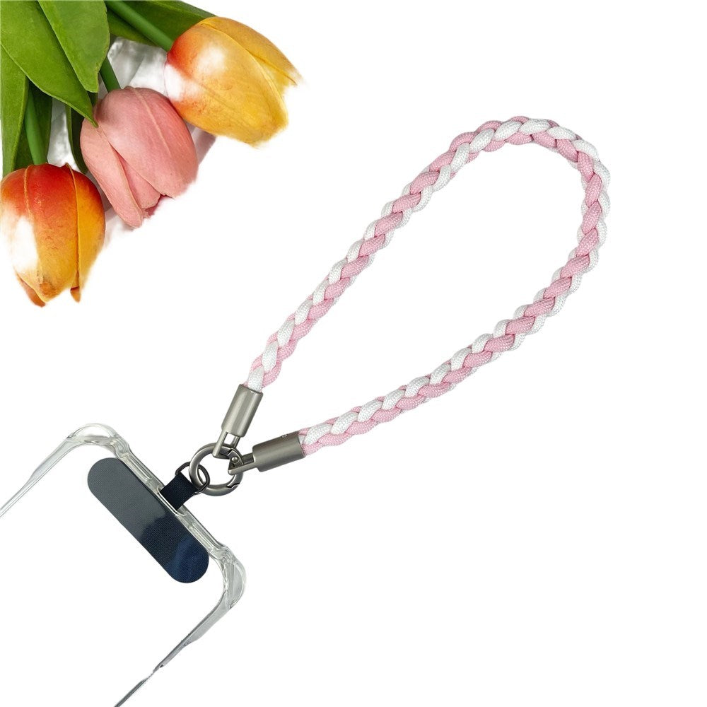 Flätad 3-i-1 Mobilrem - 90cm / 30cm - Rosa