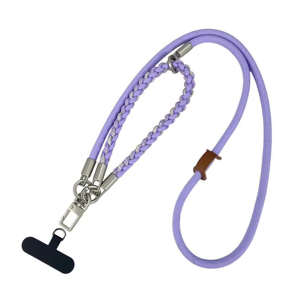 Flätad 3-i-1 Mobilrem - 90cm / 30cm - Lila