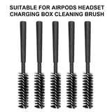 Rengöringsborstset för AirPods / Earbuds Laddningsetui - 5 st - Svart