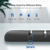 Flexibel & Självhäftande Kabelhållare med 7 Platser - Svart