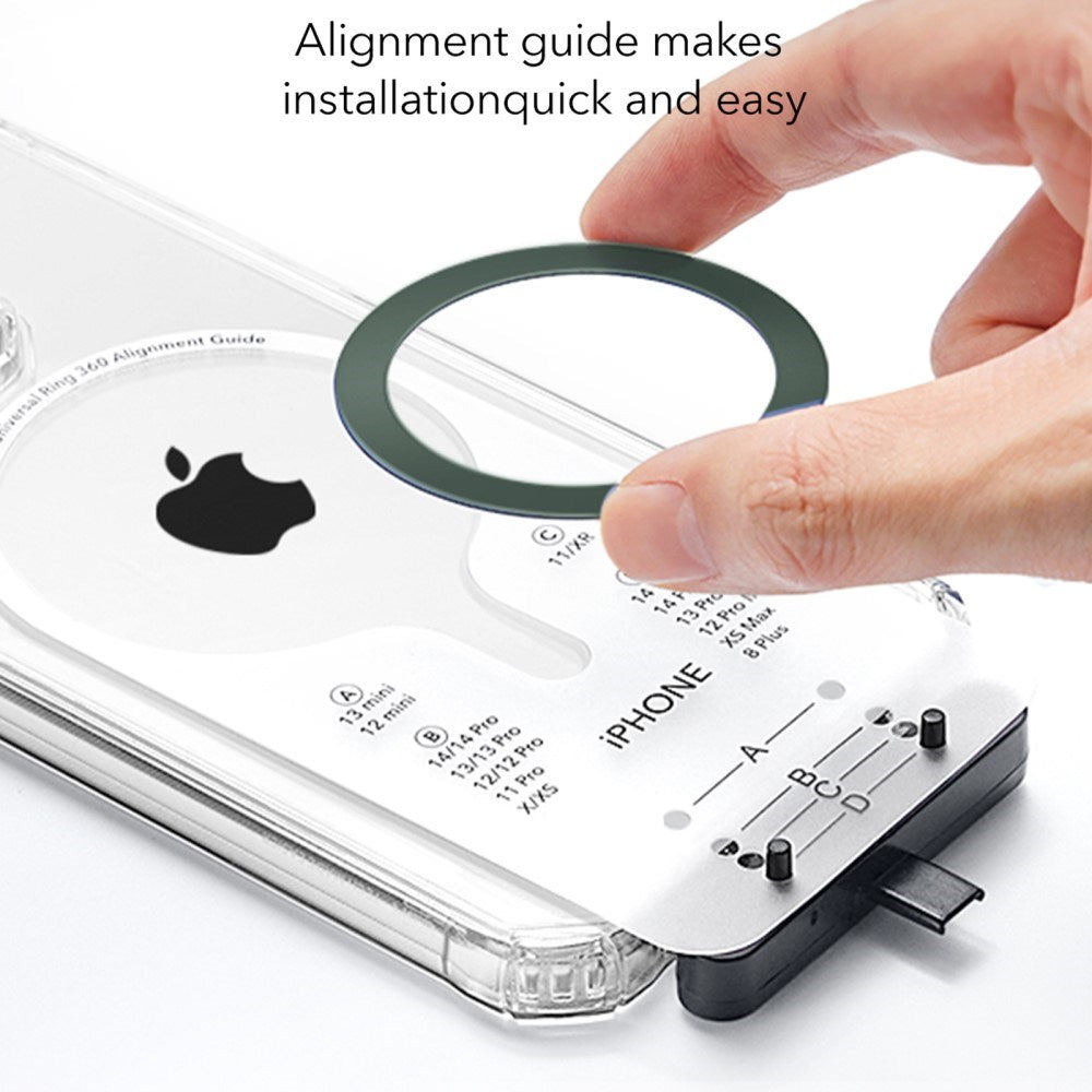 ESR HaloLock Universal MagSafe-kompatibel Magnetisk Ring - 2 Pack - Grön