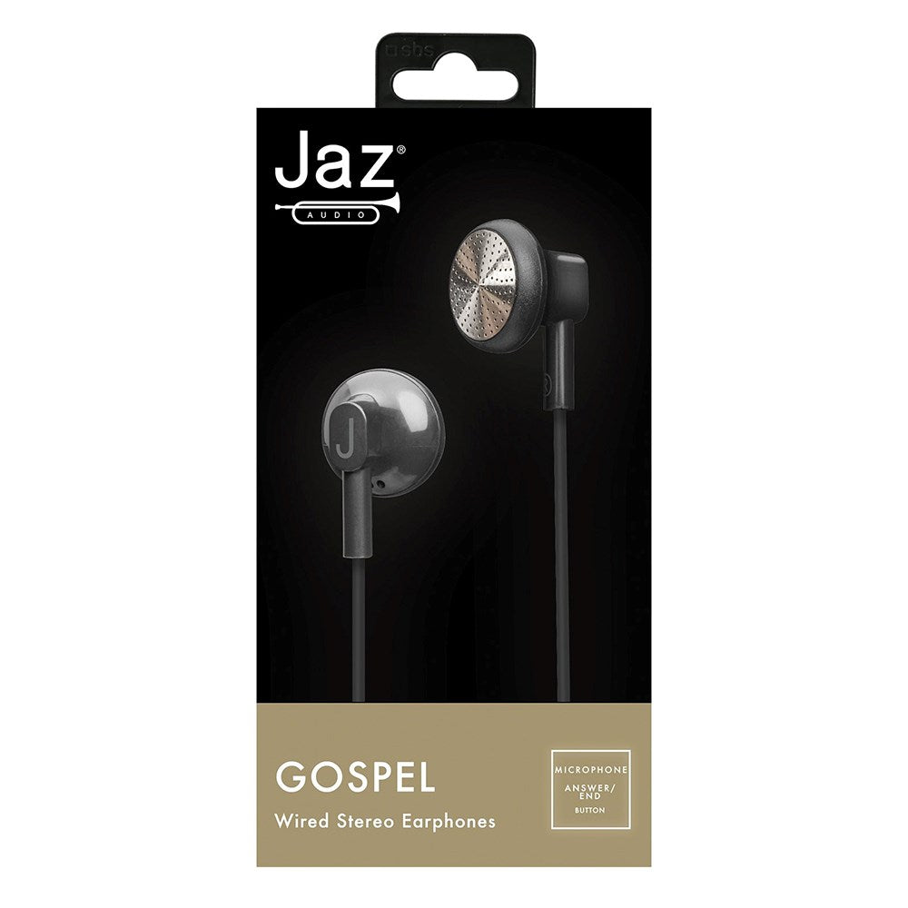 Jaz Gospel Stereo In-Ear Headset med Jackplugg 3.5 mm - Svart