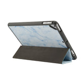 iPad Fodral - Sindal Marble Series Total Protection Fodral - Misty Blue Marmor