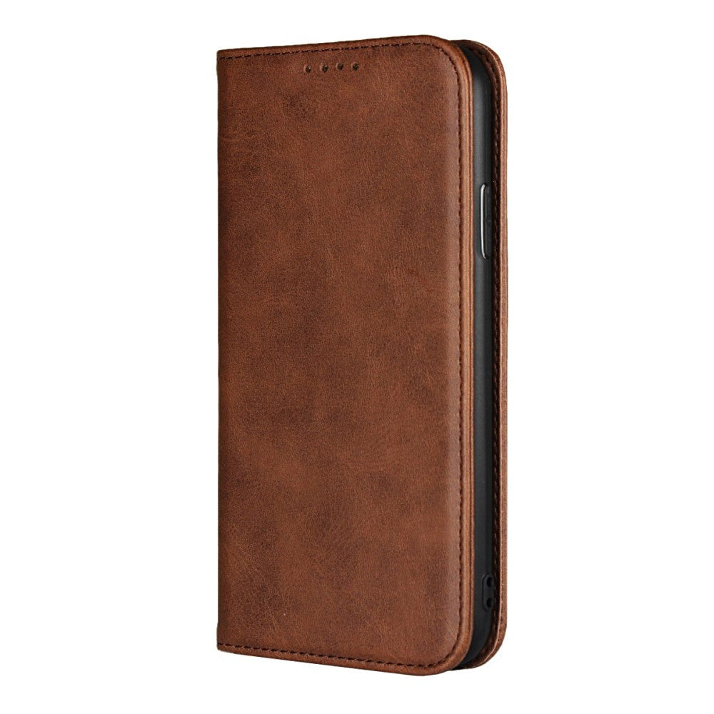 iPhone XR Smart Leather Wallet Case - Dark Brown