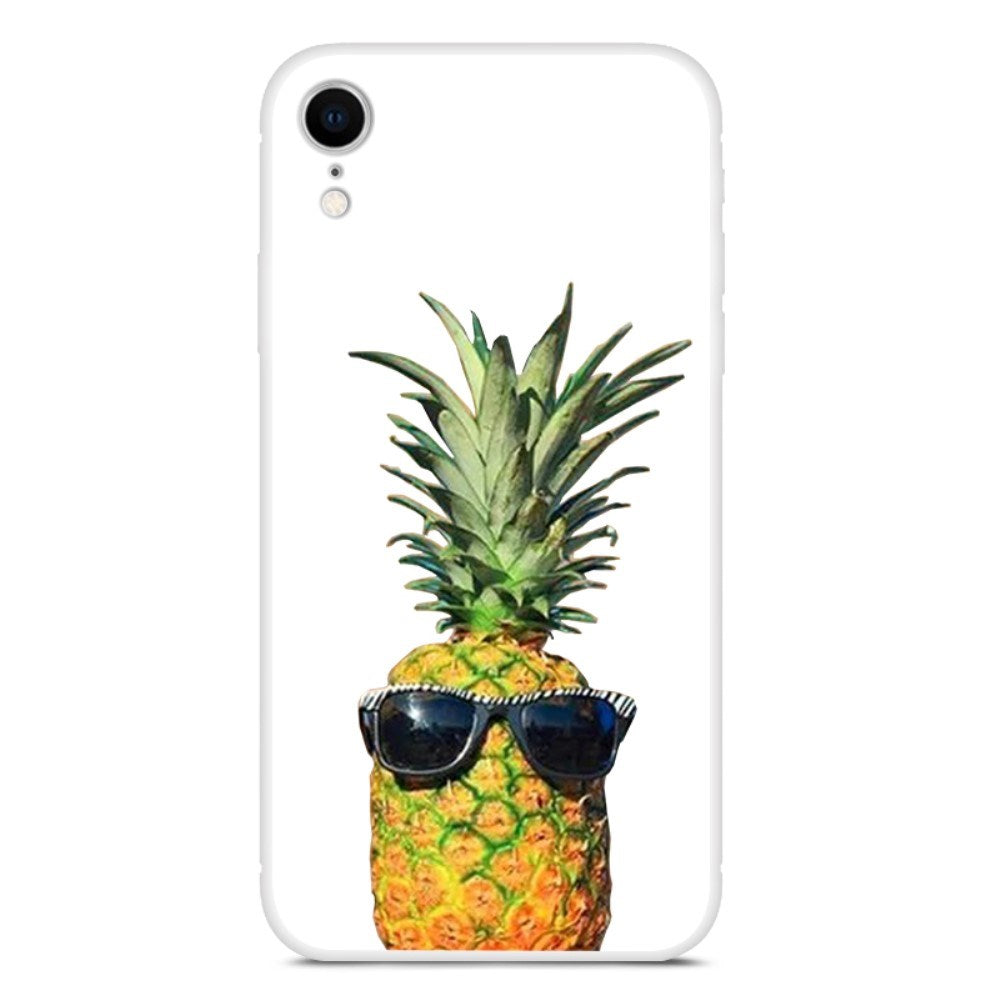 EIDERWOOD iPhone XR Flexibelt Plast Skal m. Tryck - Ananas