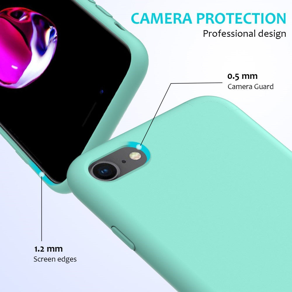 iPhone SE (2022/2020) / 8 / 7 Skal Silikon - Cyan Vol. 2