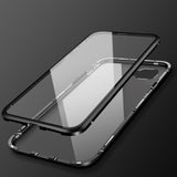 iPhone 8 plus / 7 plus 360 graders magnetiskt skal m. Glass Front & Back - Silver / Black