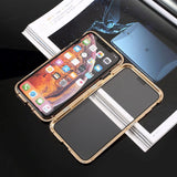 iPhone X / Xs 360 ° magnetiskt Fodral m. Glass Front & Back - Guld