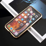 iPhone X / Xs 360 ° magnetiskt Fodral m. Glass Front & Back - Guld