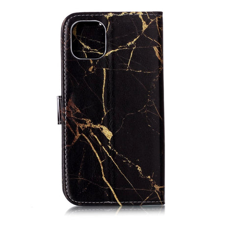 iPhone 11 PU-Läder Plånboksfodral m. Tryck - Svart