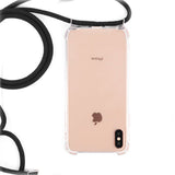 iPhone X / Xs Flexibelt plastskal m. Handband - Svart