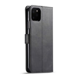 iPhone 11 Pro Max Konstläder Flip Fodral m. Korthållare & Ställfunktion - Svart