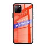 iPhone 11 Pro Max Skal med Glasbaksida - Be Yourself Röd