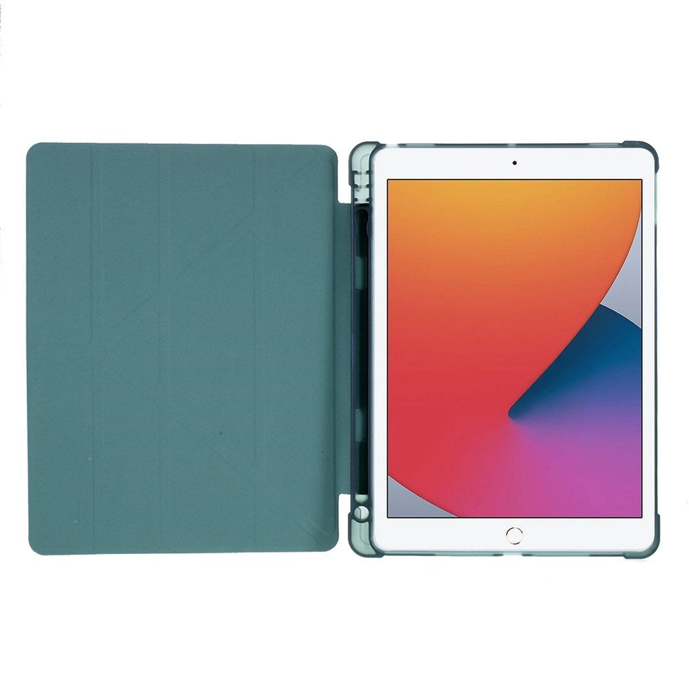 iPad 10.2" (2021 / 2020 / 2019) / iPad Pro 10.5 / iPad Air (2019) Flexibelt Origami Fodral - Mörkgrön