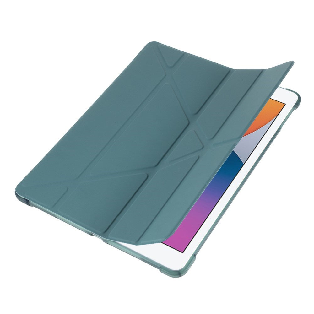 iPad 10.2" (2021 / 2020 / 2019) / iPad Pro 10.5 / iPad Air (2019) Flexibelt Origami Fodral - Mörkgrön