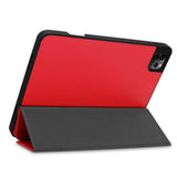 iPad Air (2022/2020) / Pro 11" (2022 / 2021 / 2020 / 2018) Tri-Fold Fodral med Apple Pencil Hållare - Röd