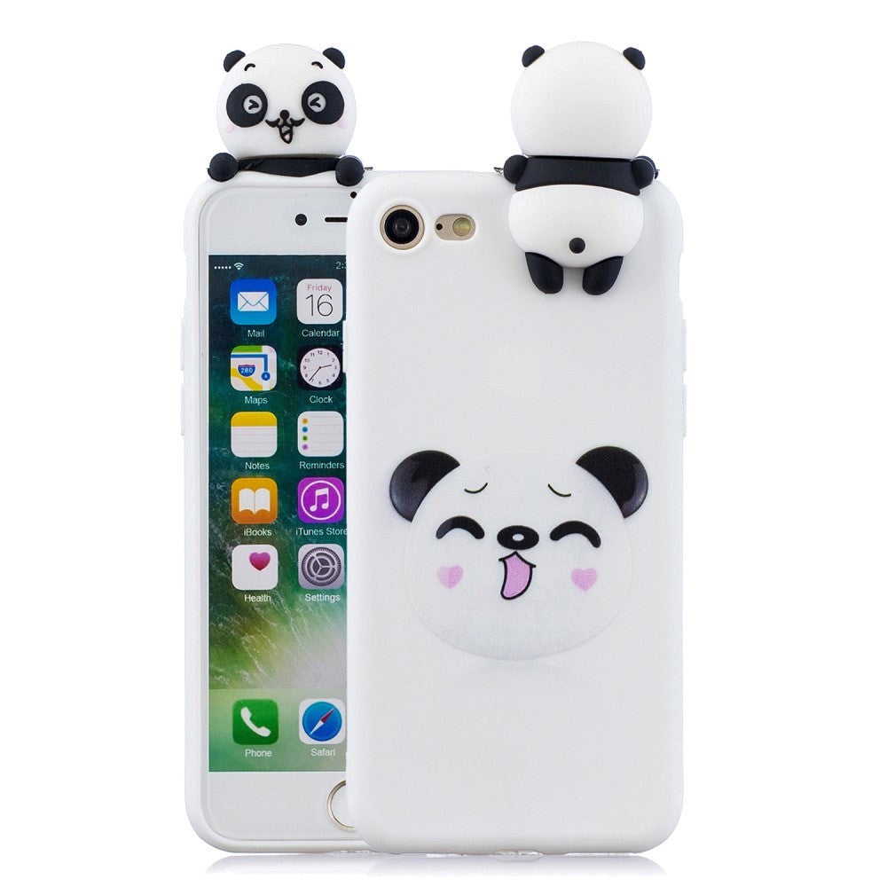 iPhone SE (2022/2020) / 8 / 7 Skal Flexibel Plast - 3D Panda