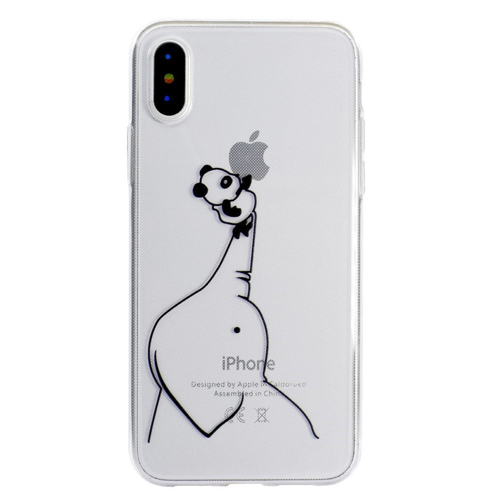 EIDERWOOD iPhone XR Plast Skal m. Tryck - Panda & Elefant