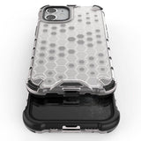 iPhone 12 Mini Honeycomb Pattern Skal - Vit