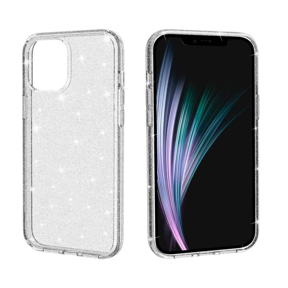 iPhone 12 / 12 Pro Skal Hybridplast - Glitter - Transparent