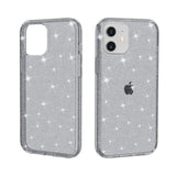 iPhone 12 Mini Skal Hybridplast - Glitter - Genomskinlig / Grå