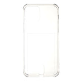 iPhone 12 Pro Max Grip Skal Flexibel Plast med Korthållare - Transparent