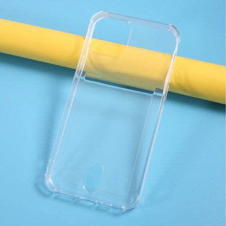 iPhone 12 Pro Max Grip Skal Flexibel Plast med Korthållare - Transparent