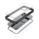 iPhone 12 Pro Max Heavy Duty Case - Tåligt Skal med Skärmskydd - Transparent / Svart