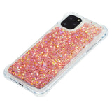 iPhone 12 Mini Skal med Glitter - Transparent / Rosa