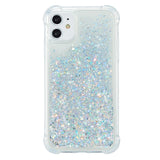 iPhone 12 / 12 Pro Skal med Glitter - Transparent / Silver